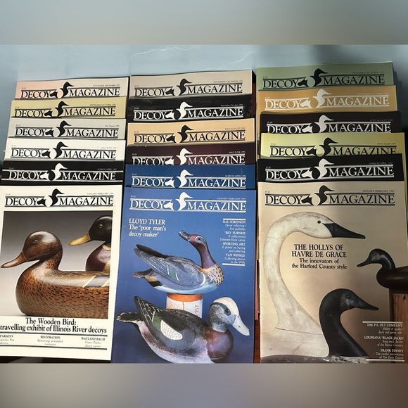 Decoy Magazine Accents Lot Of 8 Decoy Magazine Complete Years 199 1991 1992 Collectors